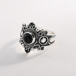 Onyx Sterling 925 Boho Ring